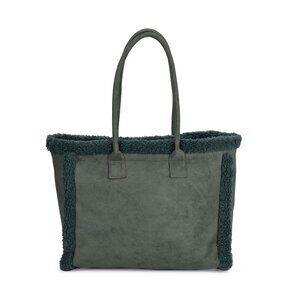 Tote Bag Green Faux Fur Plush